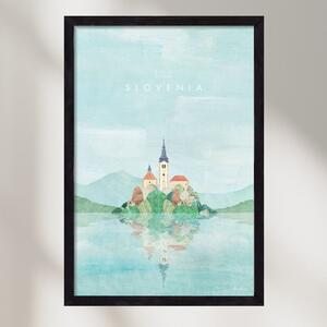 Lake Bled, Slovenia Travel Poster - falikép keretben | artbridge