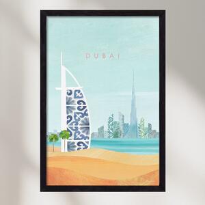 Dubai Travel Poster - falikép keretben | artbridge