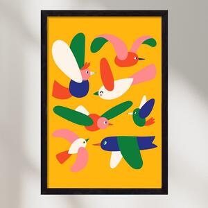 Birds - falikép keretben | artbridge