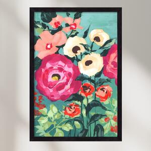 Viva Magenta Peonies - falikép keretben | artbridge