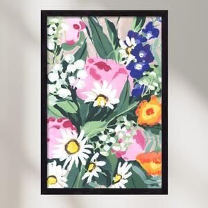 Daisies On Green Grass - falikép keretben | artbridge