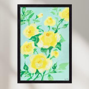 Lemon roses - falikép keretben | artbridge