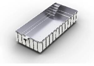 Inox rozsdamentes acél medence 6,00 x 3,00 x 1,4 méter