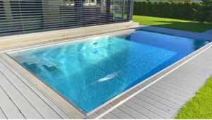 Inox rozsdamentes acél medence 7,00 x 3,00 x 1,4 méter