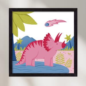 Triceratopsz - falikép keretben | artbridge