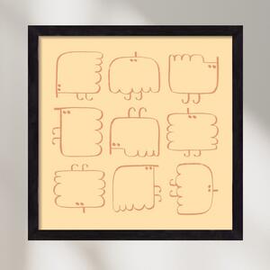 Funny Bird (cream) - falikép keretben | artbridge