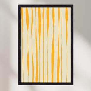 Yellow stripes - falikép keretben | artbridge