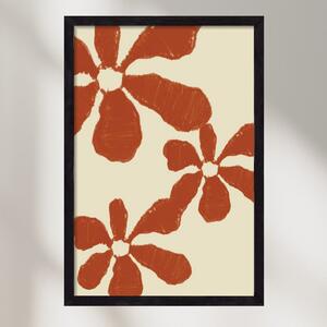 Terracotta flowers - poszter keretben | artbridge