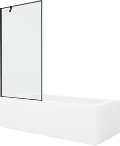 Mexen Vega téglalap alakú kád 150 x 70 cm burkolattal és 1-szárnyú paravánnal 90 cm, fekete minta - 550115070X9509007070