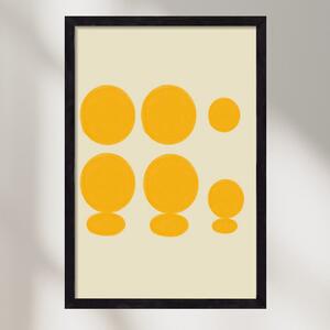 Yellow dots - falikép keretben | artbridge