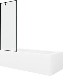 Mexen Vega téglalap alakú kád 150 x 70 cm burkolattal és 1-ajtós paravánnal 70 cm, fekete minta - 550115070X9507007070