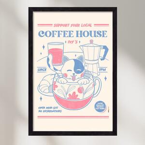 Suport Your Local Cofee House - falikép keretben | artbridge