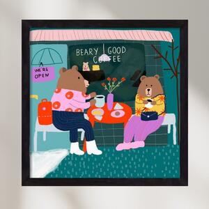 The Bear-y good Coffee Shop - falikép keretben | artbridge