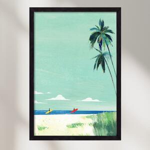 Surf buddies - poszter keretben | artbridge