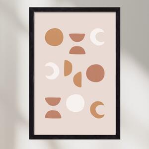 Blush Moon Phases - falikép keretben | artbridge