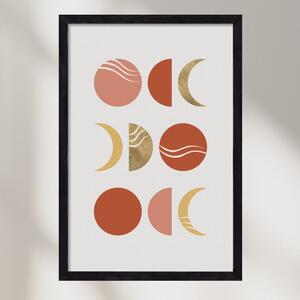 Bohemian Moon Phases - falikép keretben | artbridge