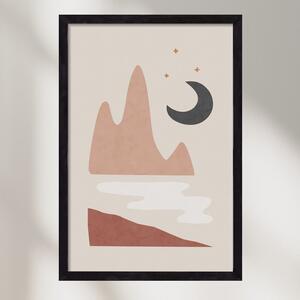 Landscape & Moon - falikép keretben | artbridge