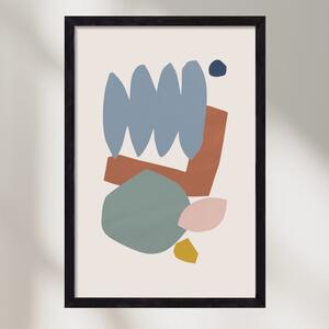 Collage Pastel II - falikép keretben | artbridge