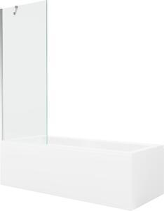 Mexen Cubik téglalap alakú kád 170 x 70 cm burkolattal és 1-szárnyú paravánnal 70 cm, áttetsző, króm