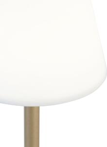 Sárgaréz asztali lámpa LED-del, újratölthető, érintőképernyős dimmerrel - Renata