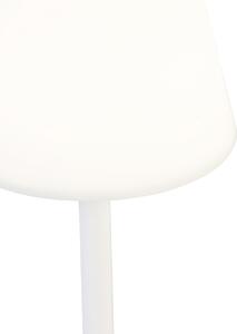 Asztali lámpa fehér, LED-del, újratölthető, érintőképernyős dimmerrel - Renata