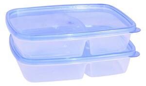 Rekeszes élelmiszer tároló doboz FOOD 2 db kék