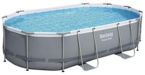 Bestway Sanremo ovális Fémvázas medence vízforgatóval, ChemConnect adagolóval, létrával és medence takaróval 488x305x107cm (FFA687)