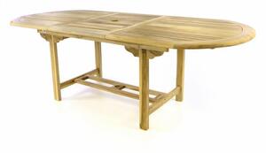 DIVERO® Kerti asztal széthúzható 170-230 cm tíkfa
