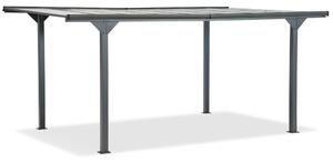 Alumínium autóbeálló Lombardy 3x4.3 Garden Point antracit
