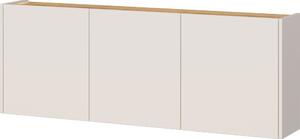 Krémszínű függő szekrény tölgyfa dekorral 138x52x25 cm Libbiano – Germania