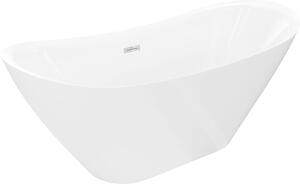 Mexen Lotos szabadon álló kád 180 x 75 cm, fehér, krómozott túlfolyó - 52051807700-01