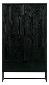 Fekete kőrisfa szekrény 85x149 cm Silas – WOOOD