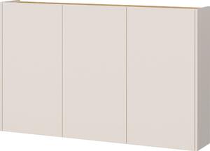Krémszínű szekrény tölgyfa dekorral 138x87x25 cm Libbiano – Germania