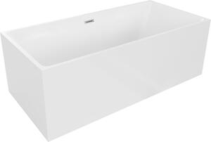 Mexen Nita szabadon álló kád 170 x 80 cm, fehér, túlfolyó selyemfényű nikkel - 52091708000-97
