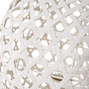 Fehér bambusz asztali lámpa bambusz búrával (magasság 23 cm) – Casa Selección