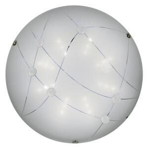 Fehér-zöld LED mennyezeti lámpa üveg búrával ø 30 cm Duca – Candellux Lighting