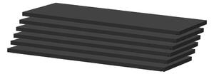 Fekete moduláris polcrendszer 82x204 cm Dakota – Tenzo