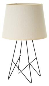 Fekete-krémszínű asztali lámpa textil búrával (magasság 38,5 cm) – Casa Selección