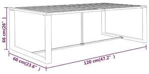 VidaXL antracitszürke alumínium kültéri étkezőasztal 120 x 60 x 66 cm