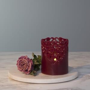 Clary piros LED viaszgyertya, magasság 10 cm - Star Trading