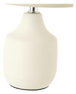 Fehér-krémszínű kerámia asztali lámpa textil búrával (magasság 24 cm) – Casa Selección