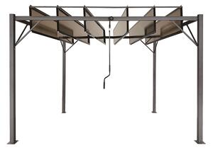 Antracit terasz pergola Paros 3x3m Garden Point