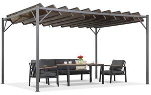 Antracit Paros 3x4m terasz pergola szúnyoghálóval Garden Point