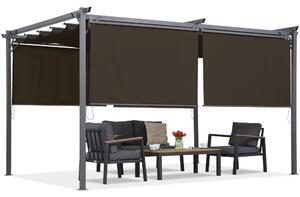 Barna terasz pergola redőnyökkel La Palma 3x4 Garden Point