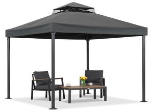 Valencia 3x3 m-es antracit kerti pavilon Garden Point