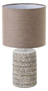 Barna asztali lámpa textil búrával (magasság 33,5 cm) – Casa Selección