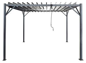 Antracit terasz pergola Tasos 3x3m Garden Point