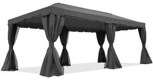 Antracit kerti pavilon szúnyoghálóval Valencia 3x6 m Garden Point