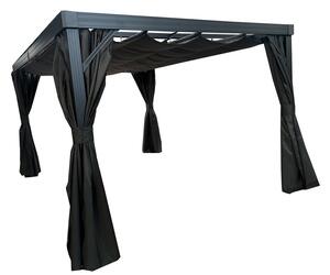 Terasz pergola függönyökkel Alicante 3x4 antracit Garden Point