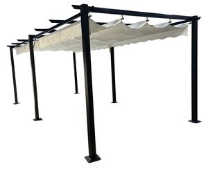 Szabadon álló terasz pergola Tenerife 3x6 m krém